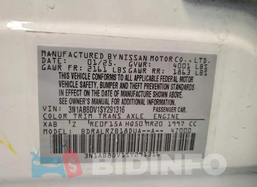 3N1AB8DV1SY291316 Photo# 12