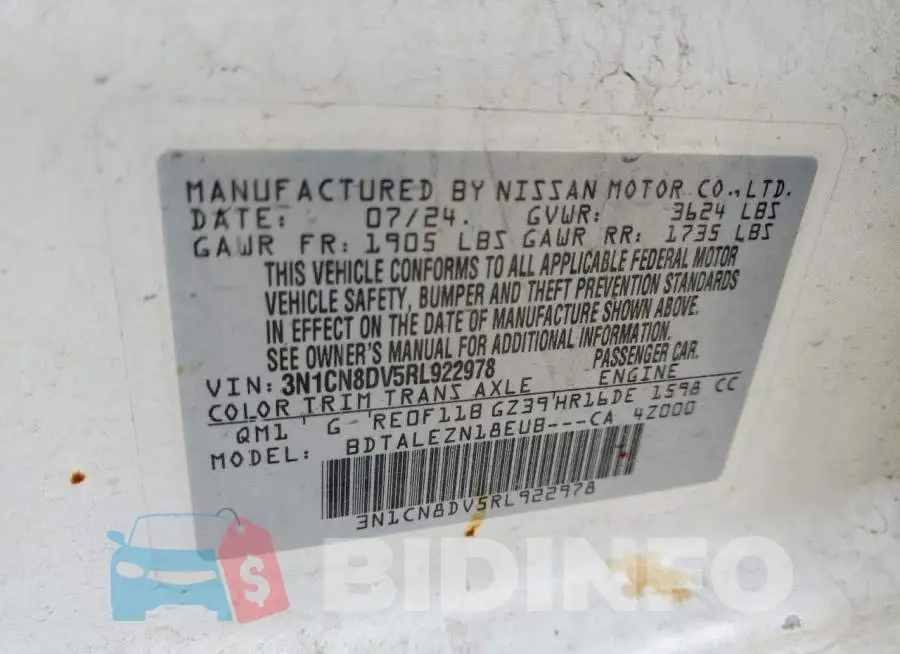 3N1CN8DV5RL922978 Photo# 12