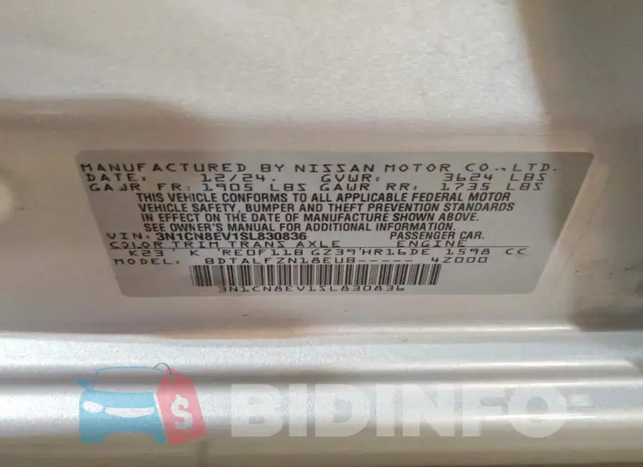 3N1CN8EV1SL830836 Photo# 12