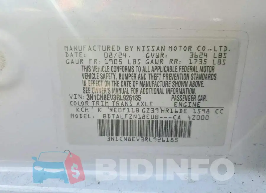 3N1CN8EV3RL926185 Photo# 13