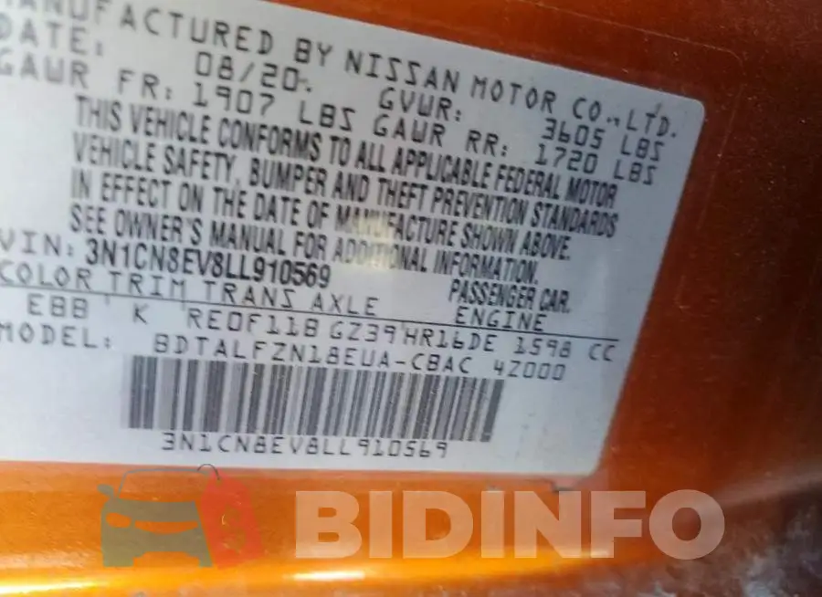 3N1CN8EV8LL910569 Photo# 12