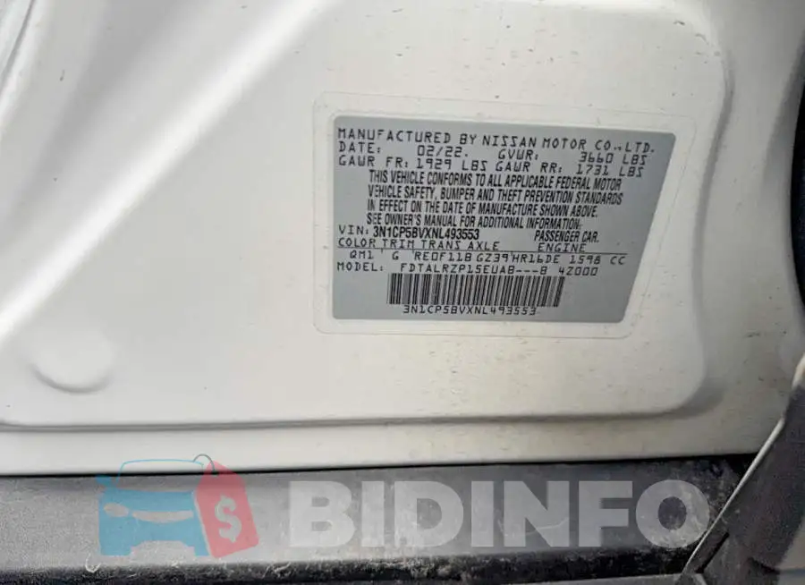 3N1CP5BVXNL493553 Photo# 10
