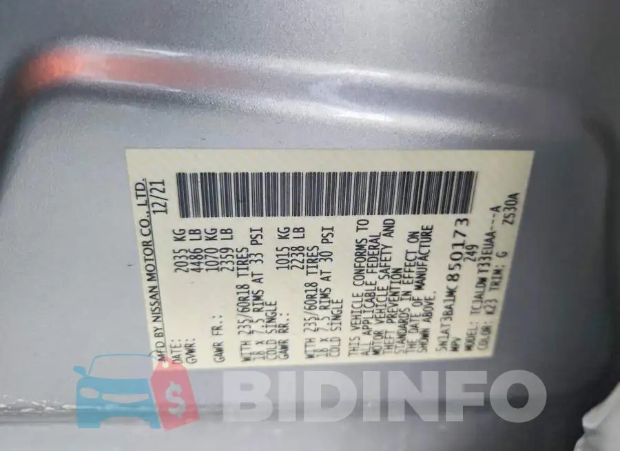 5N1AT3BA1MC850173 Photo# 14