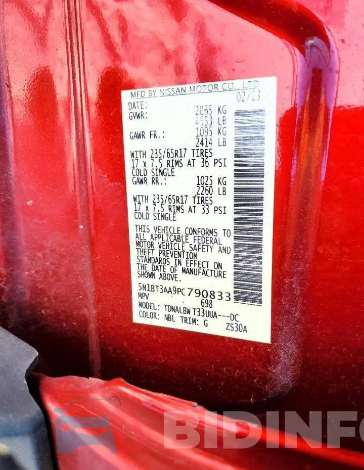 5N1BT3AA9PC790833 Photo# 14