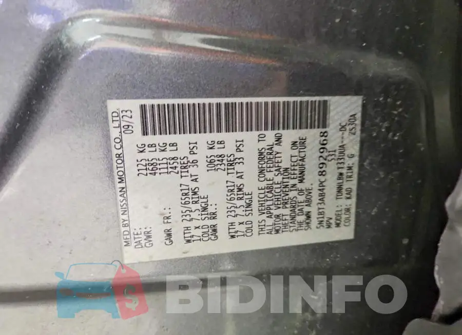 5N1BT3AB4PC892968 Photo# 14
