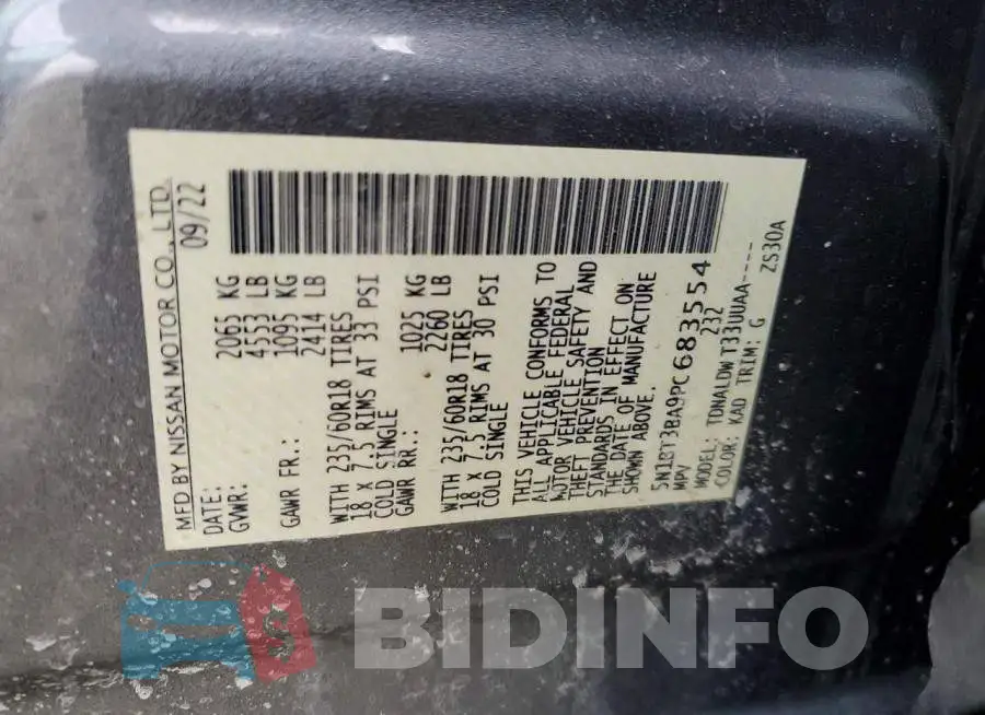 5N1BT3BA9PC683554 Photo# 13