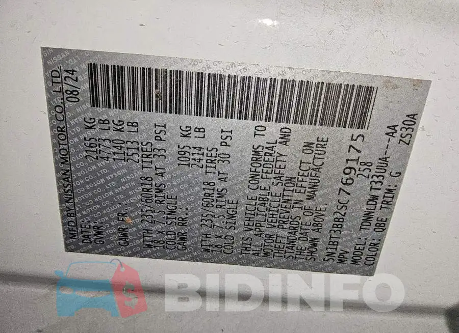 5N1BT3BB2SC769175 Photo# 13