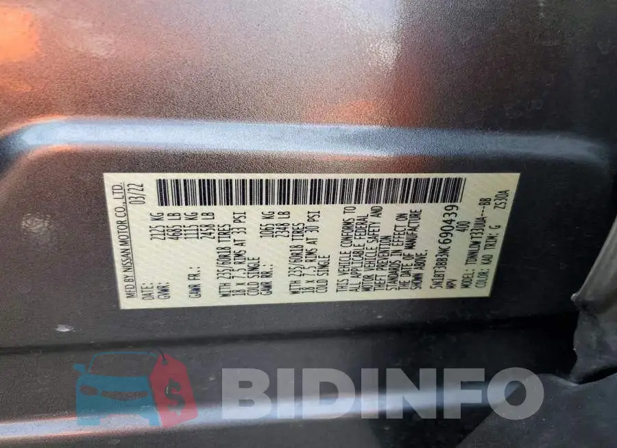 5N1BT3BB3NC690439 Photo# 13
