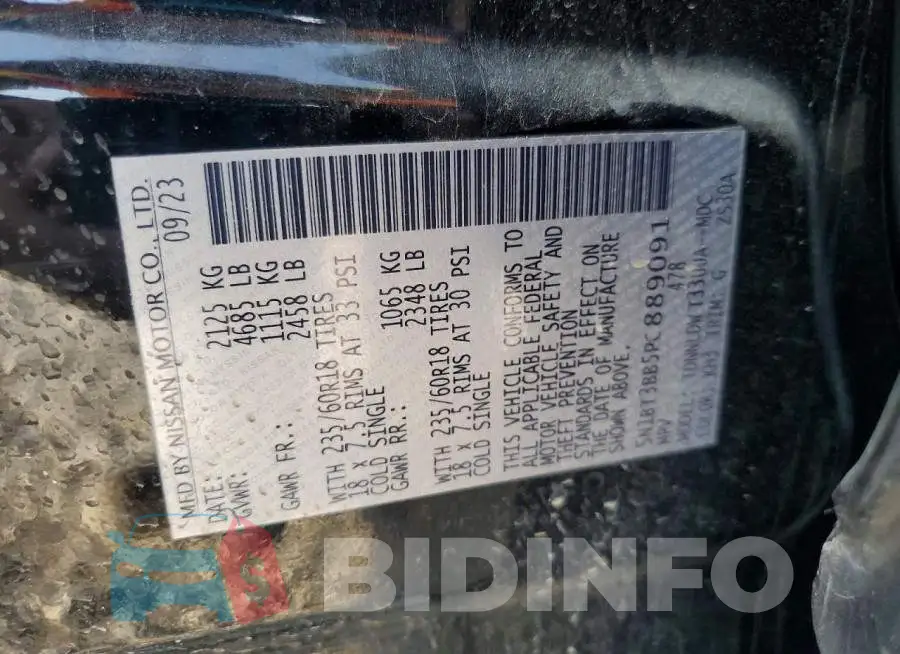 5N1BT3BB5PC889091 Photo# 14