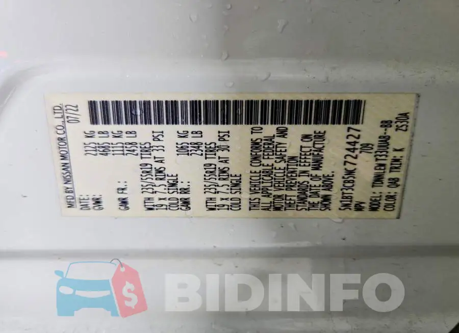 5N1BT3CB5NC724427 Photo# 12