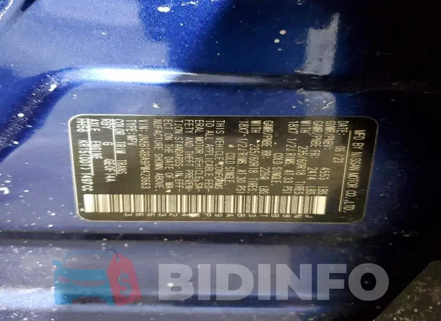 JN8BT3BA9PW423663 Photo# 13