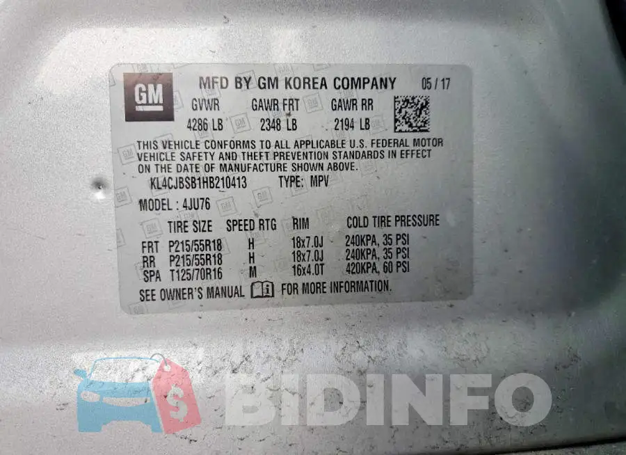 KL4CJBSB1HB210413 Photo# 13