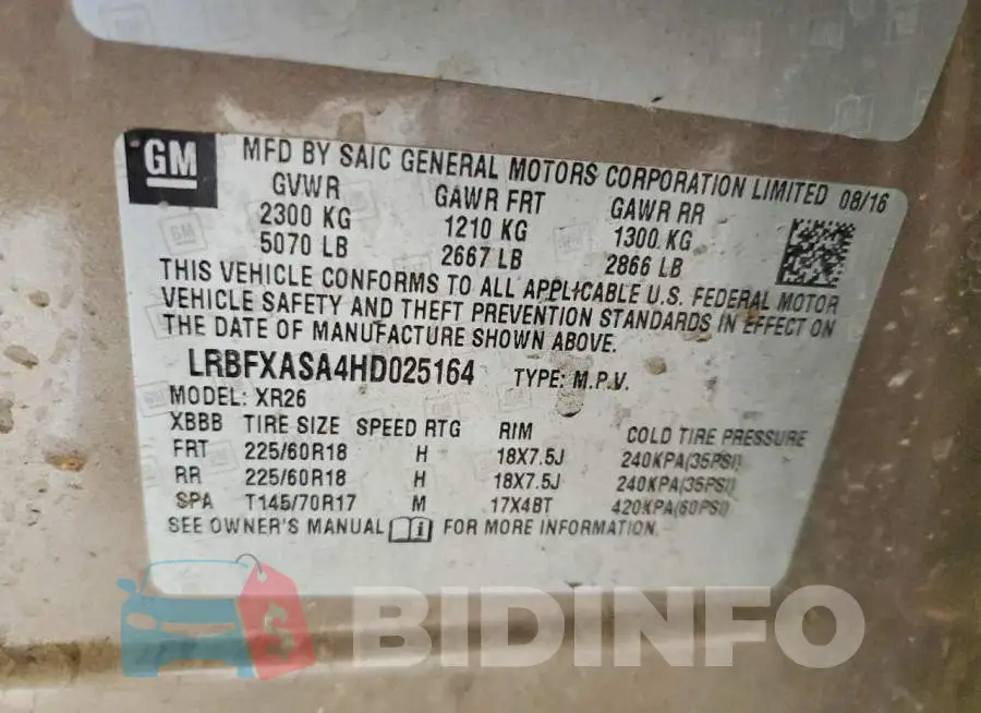 LRBFXASA4HD025164 Photo# 13