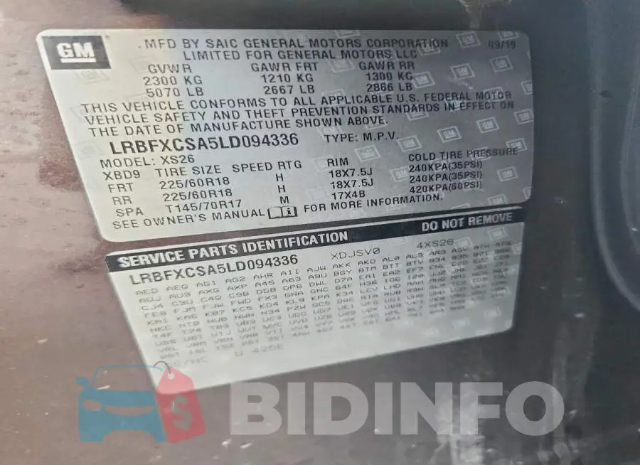 LRBFXCSA5LD094336 Photo# 13
