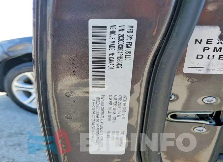2C3CDXBG4PH530437 Photo# 12