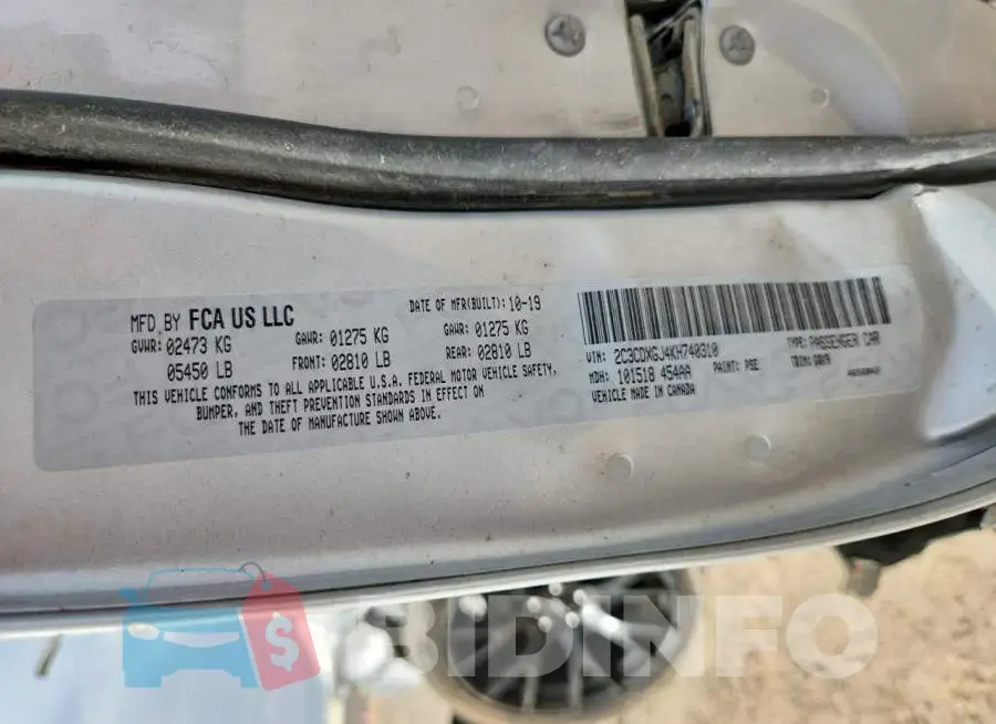 2C3CDXGJ4KH740310 Photo# 12