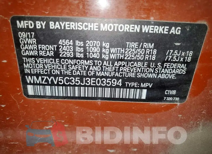 WMZYV5C35J3E03594 Photo# 13