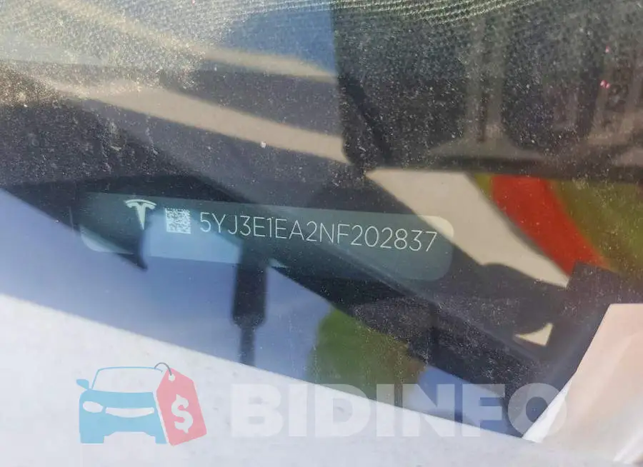 5YJ3E1EA2NF202837 Photo# 13