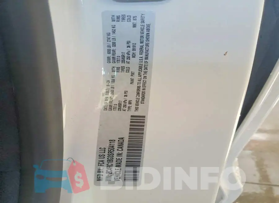 2C4RC1BG0SR504118 Photo# 13