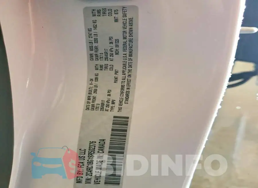 2C4RC1BG1SR502376 Photo# 13