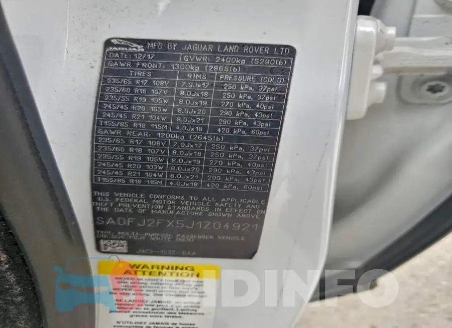 SADFJ2FX5J1Z04921 Photo# 13