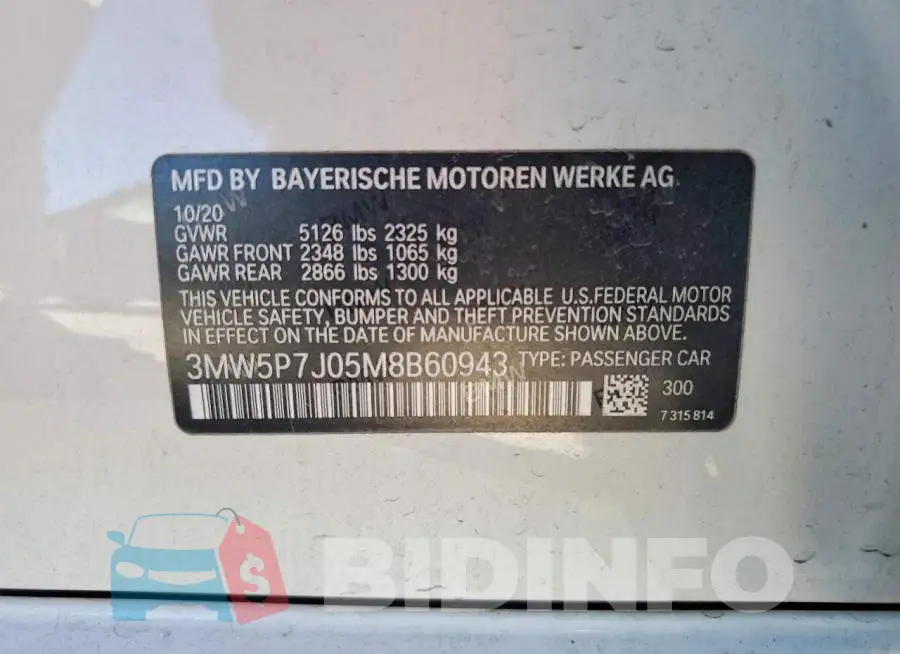 3MW5P7J05M8B60943 Photo# 12