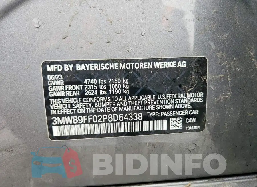 3MW89FF02P8D64338 Photo# 12