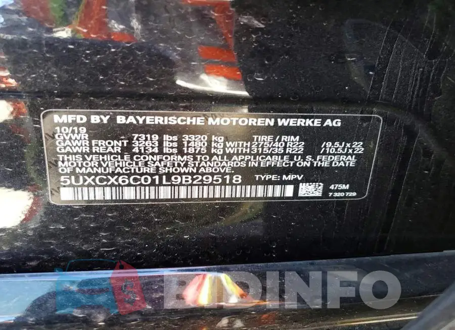5UXCX6C01L9B29518 Photo# 13