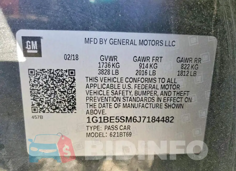 1G1BE5SM6J7184482 Photo# 12