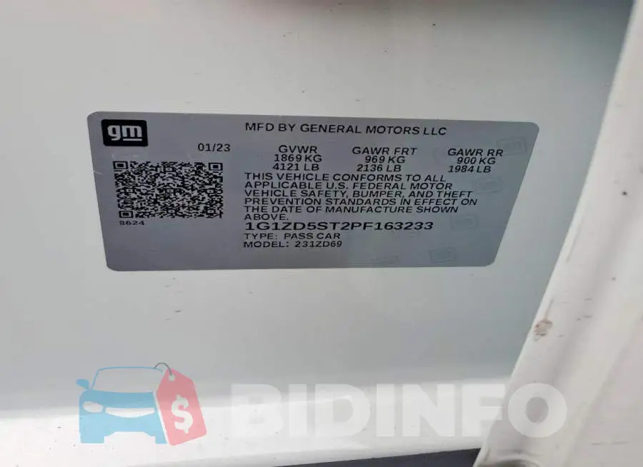 1G1ZD5ST2PF163233 Photo# 12