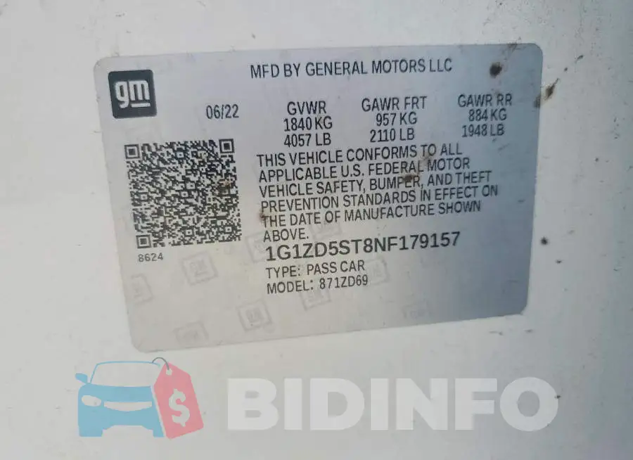 1G1ZD5ST8NF179157 Photo# 12