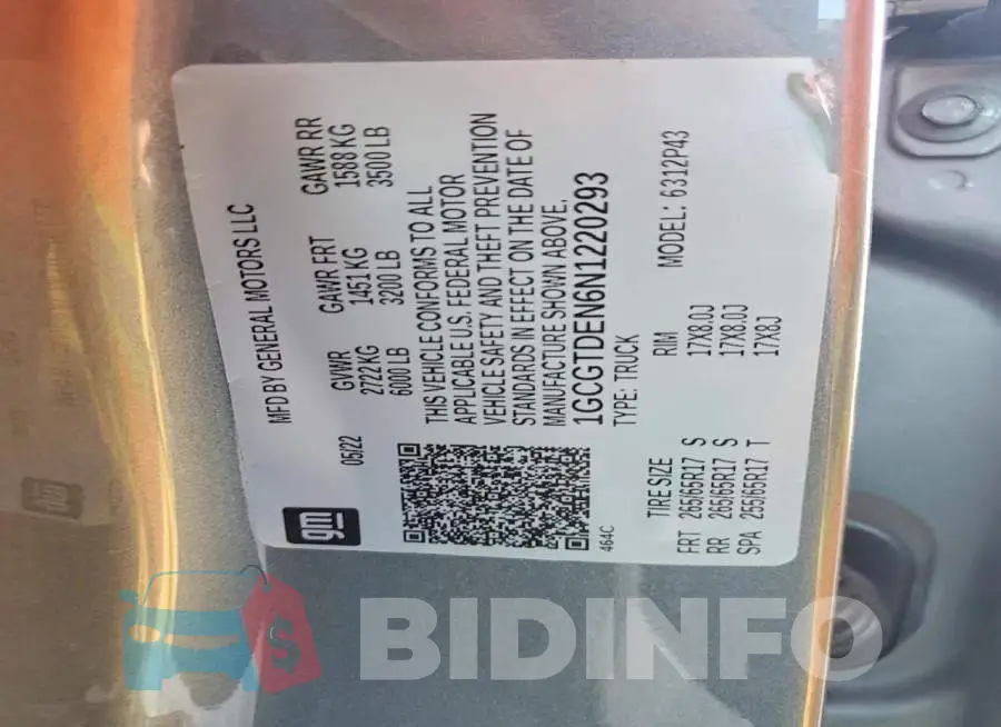 1GCGTDEN6N1220293 Photo# 12