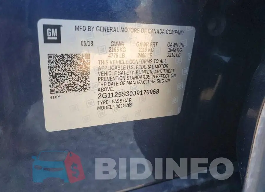 2G1125S30J9176968 Photo# 12