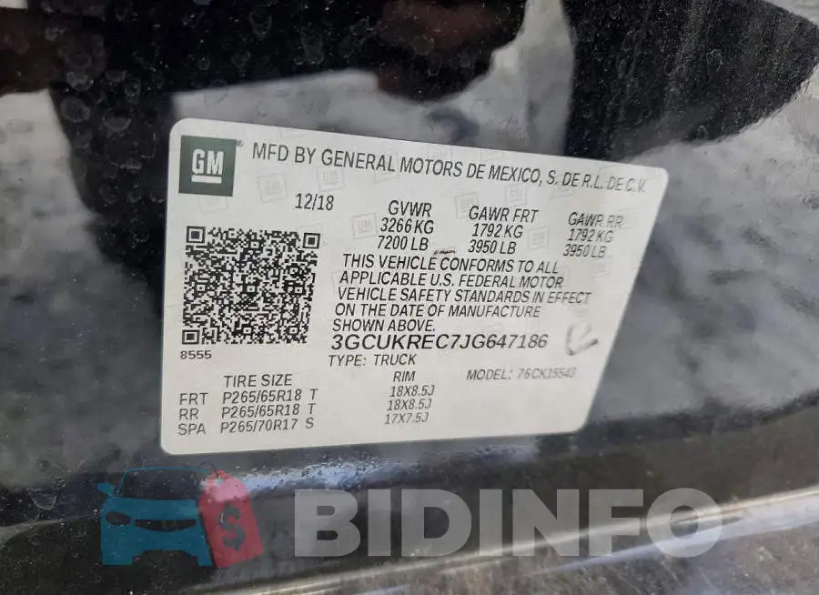 3GCUKREC7JG647186 Photo# 12