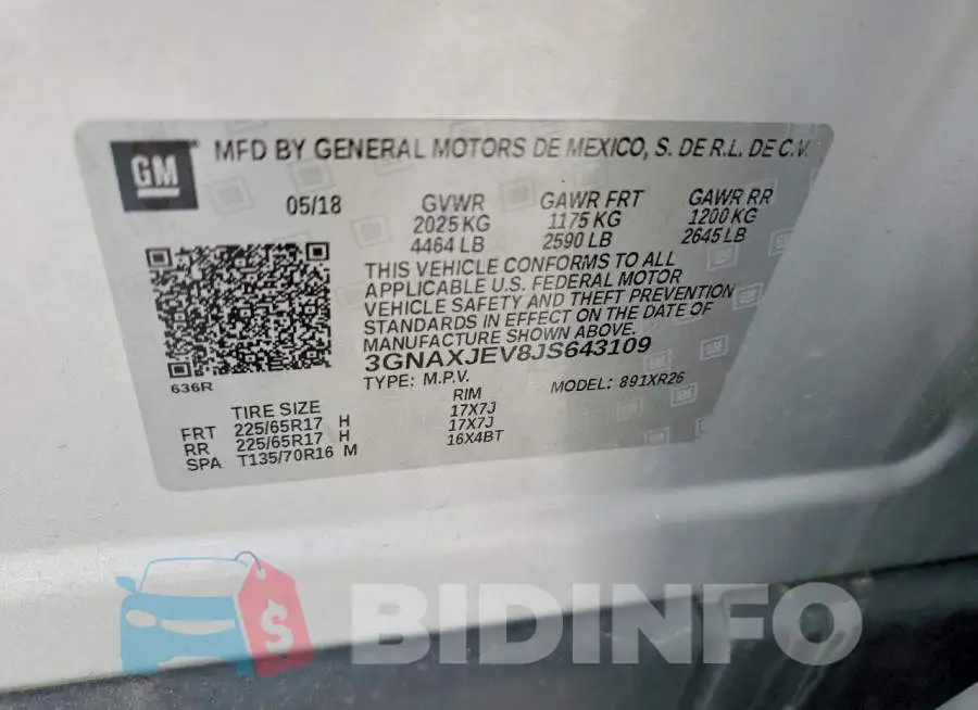 3GNAXJEV8JS643109 Photo# 12