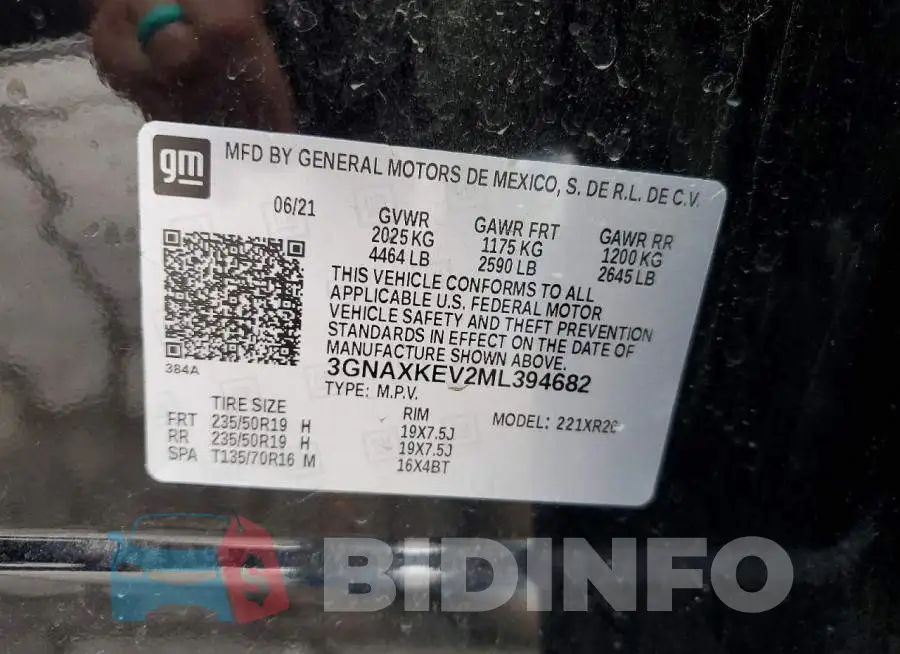 3GNAXKEV2ML394682 Photo# 13
