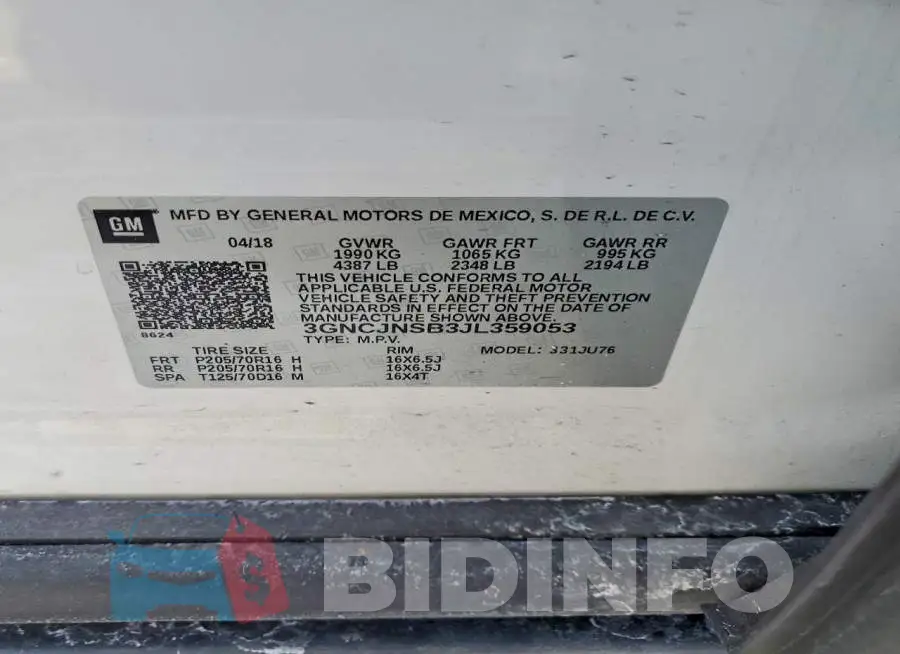 3GNCJNSB3JL359053 Photo# 13