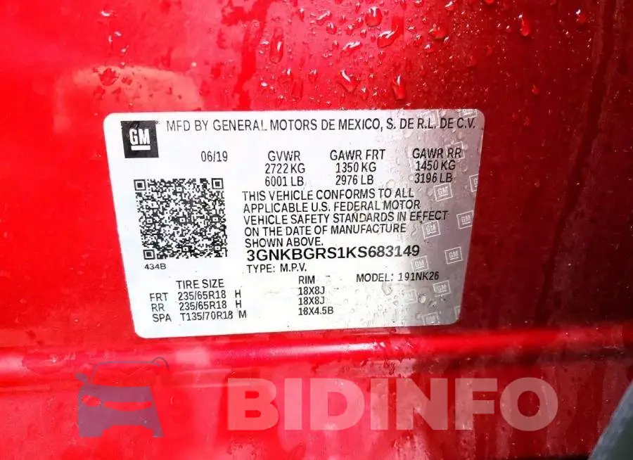 3GNKBGRS1KS683149 Photo# 13