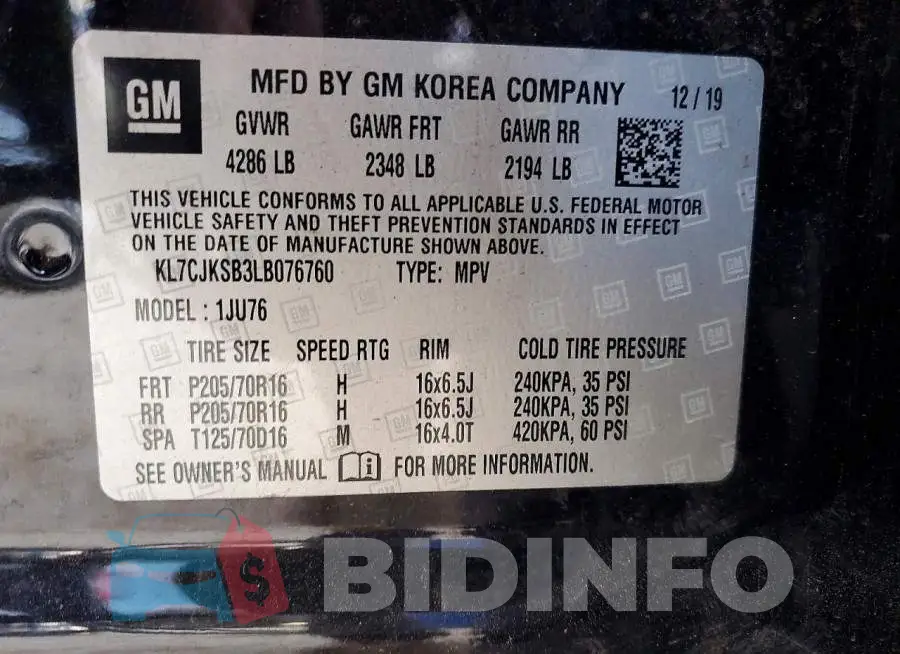KL7CJKSB3LB076760 Photo# 12