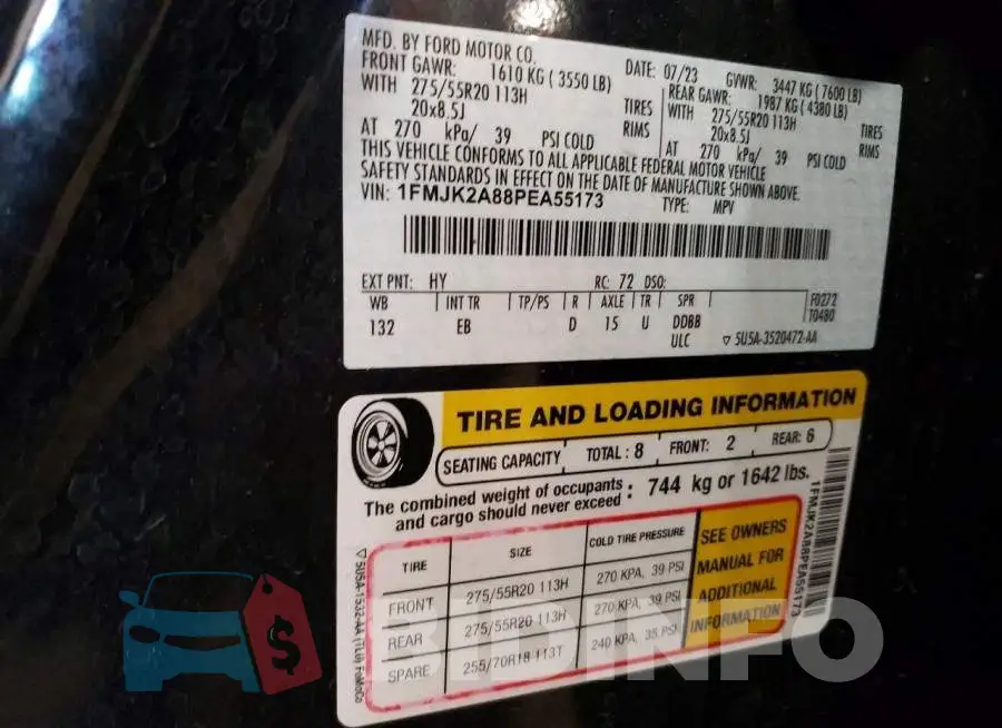 1FMJK2A88PEA55173 Photo# 14