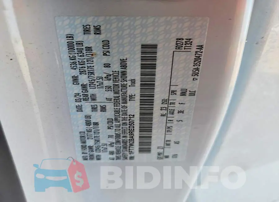 1FT7W2BA9RED50712 Photo# 12