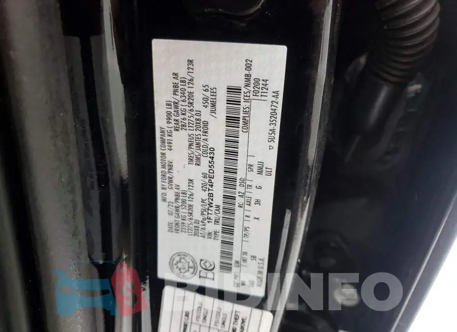 1FT7W2BT4PED55430 Photo# 12