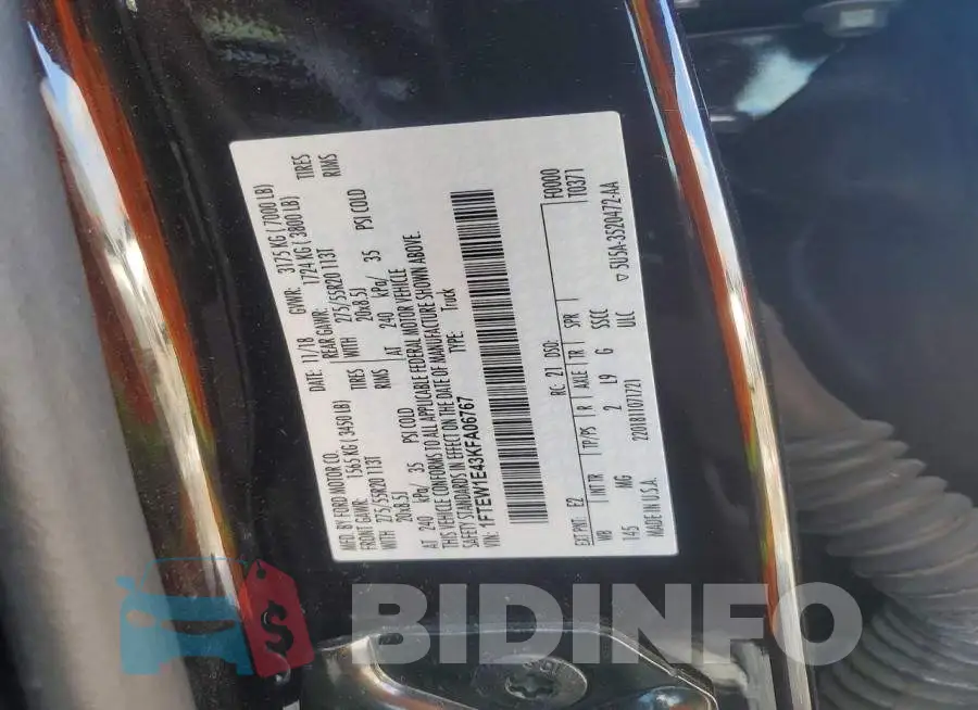 1FTEW1E43KFA06767 Photo# 12