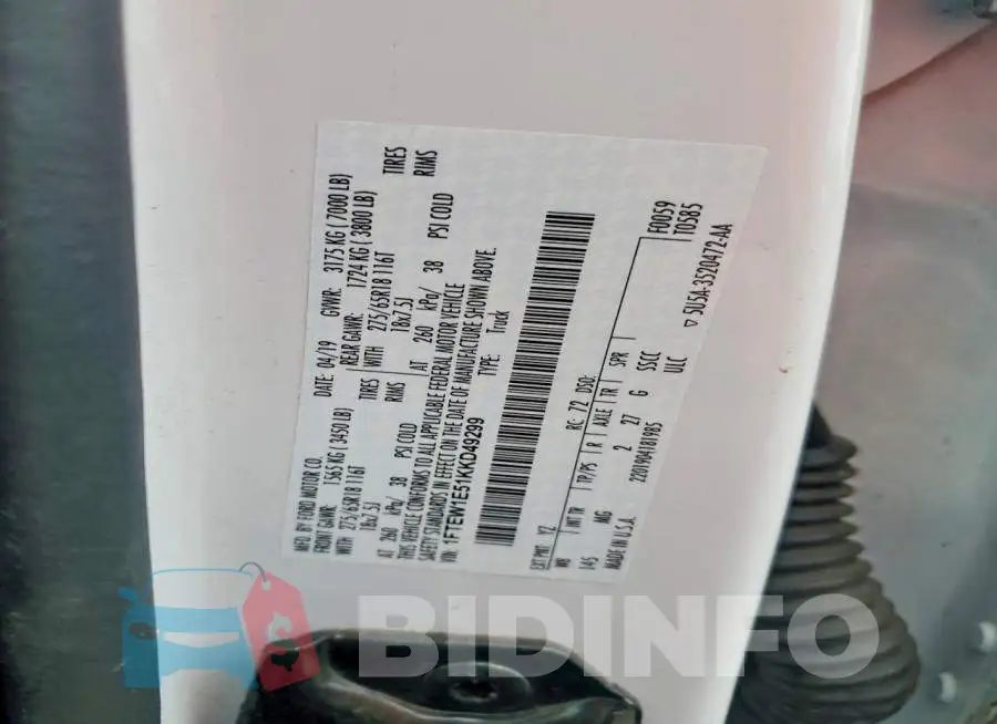 1FTEW1E51KKD49299 Photo# 12