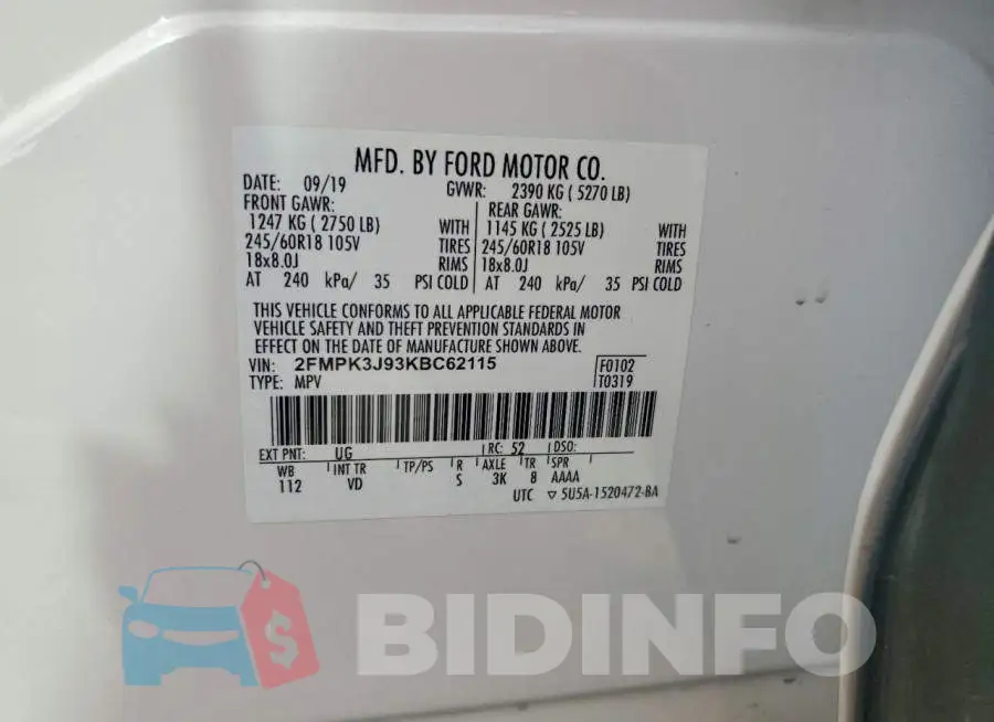 2FMPK3J93KBC62115 Photo# 13