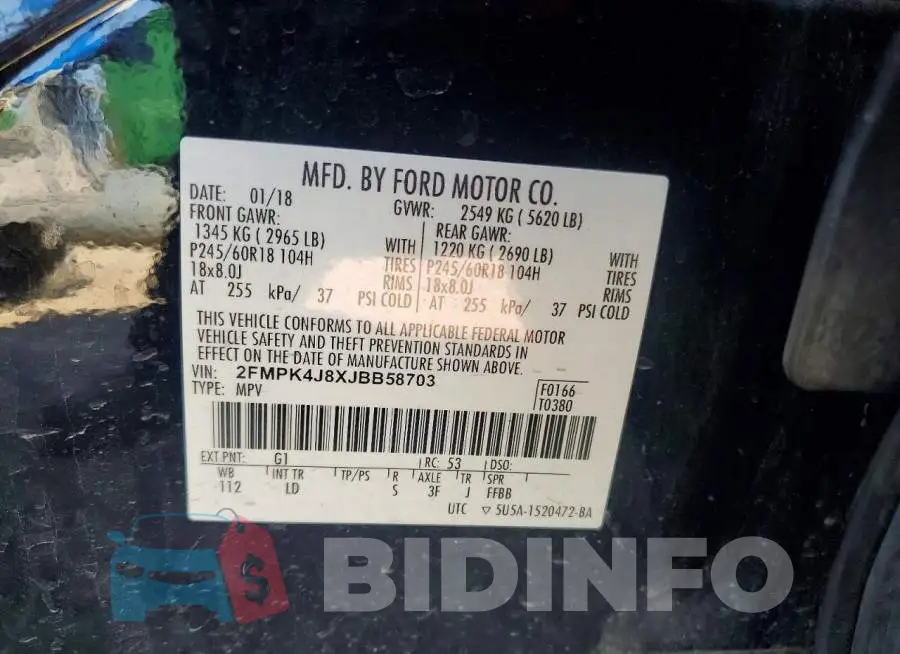 2FMPK4J8XJBB58703 Photo# 13