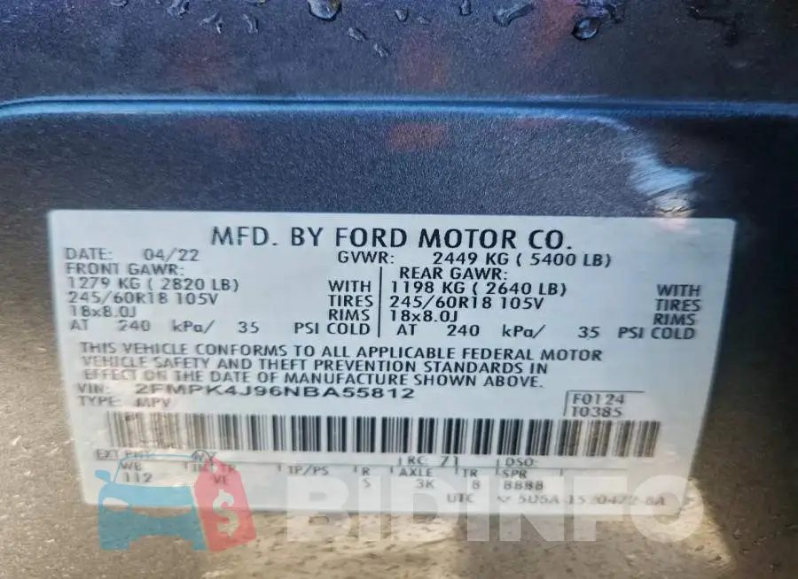 2FMPK4J96NBA55812 Photo# 14