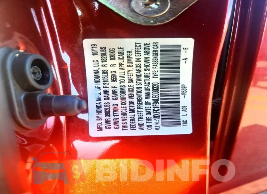 19XFC1F94LE000320 Photo# 12