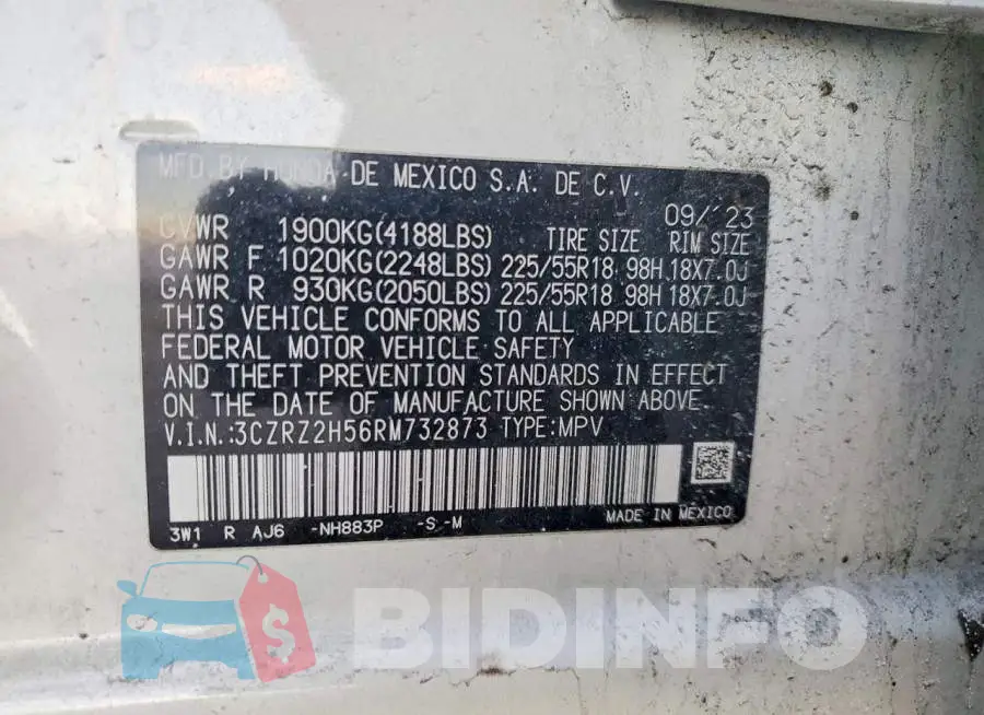 3CZRZ2H56RM732873 Photo# 13