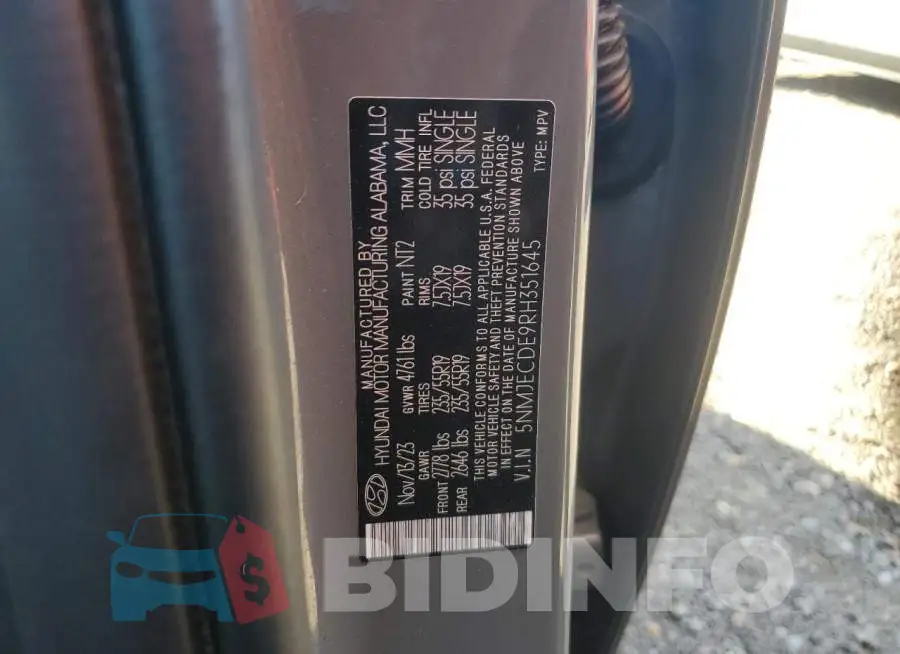 5NMJECDE9RH351645 Photo# 13